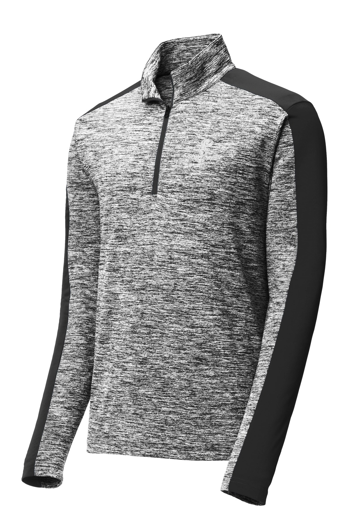 Variant Image for ST397 - Sport-Tek® PosiCharge® Electric Heather Colorblock 1/4-Zip Pullover - FW - 1 Color White - Website Little Mountain Printing