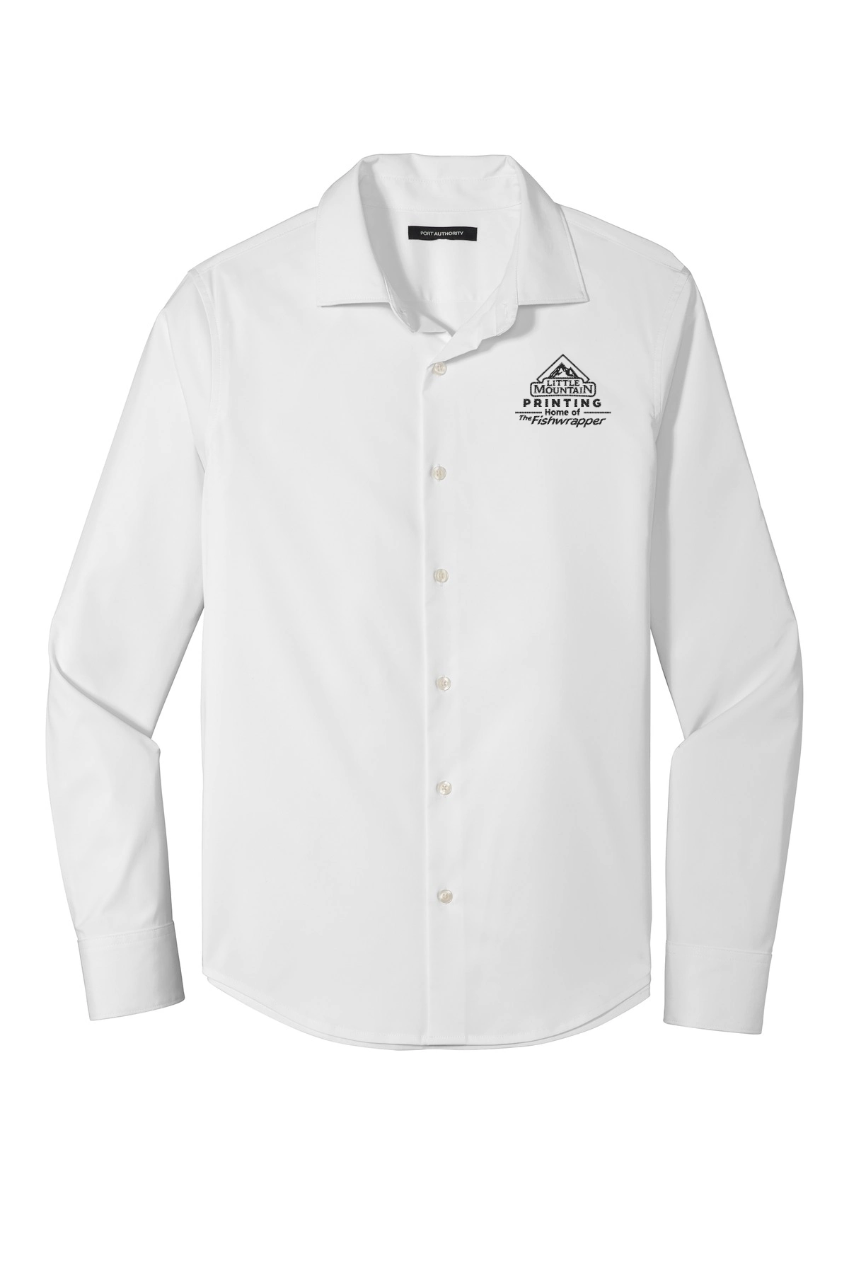 Variant Image for W680 - Port Authority ® City Stretch Shirt - LMP - 1 Color - Black - Website Little Mountain Printing