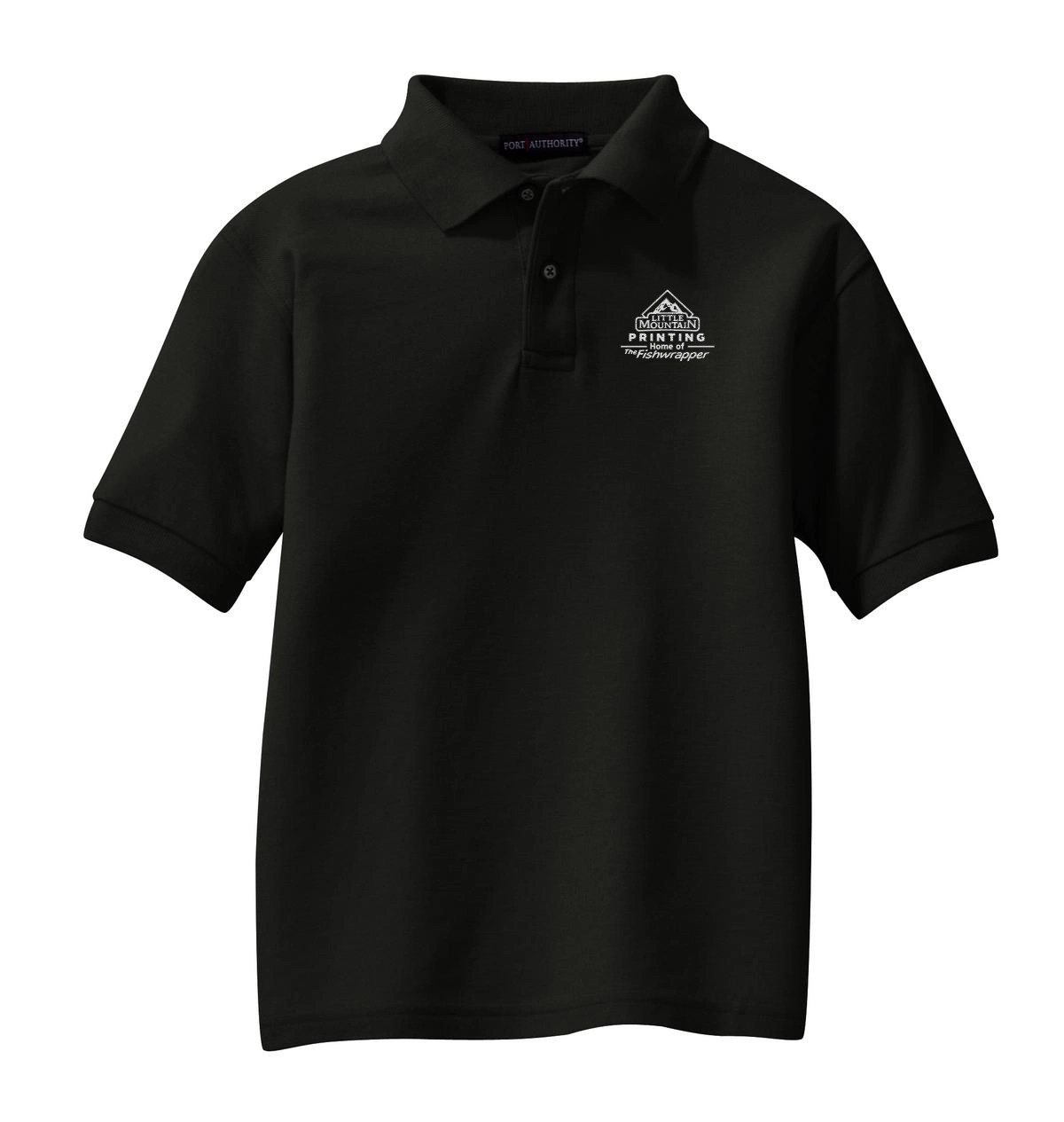 Variant Image for Y500 - Port Authority® Youth Silk Touch™ Polo - LMP - 1 Color - White - Website Little Mountain Printing