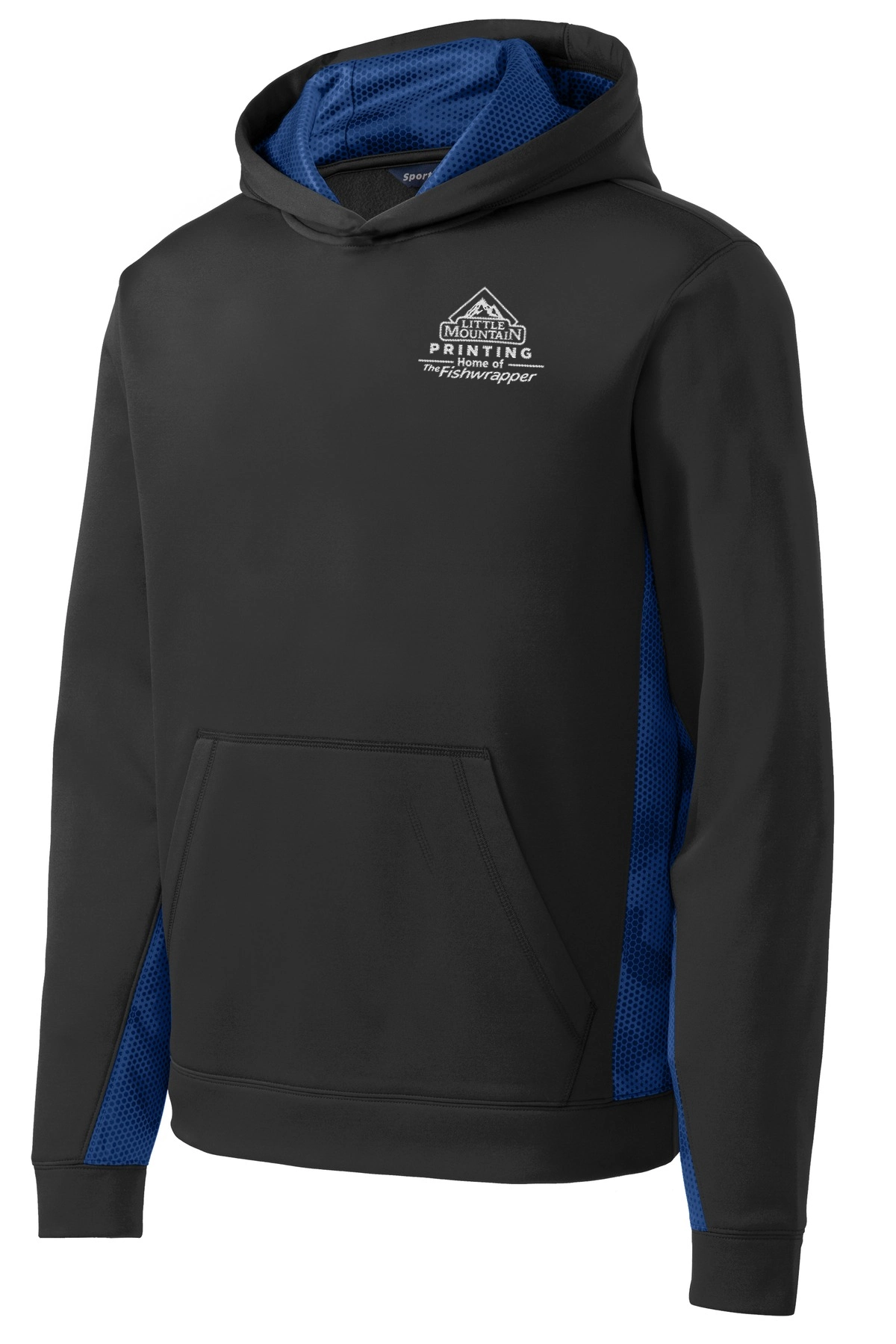 Variant Image for YST239 - Sport-Tek® Youth Sport-Wick® CamoHex Fleece Colorblock Hooded Pullover - LMP - 1 Color - White - Website Little Mountain Printing