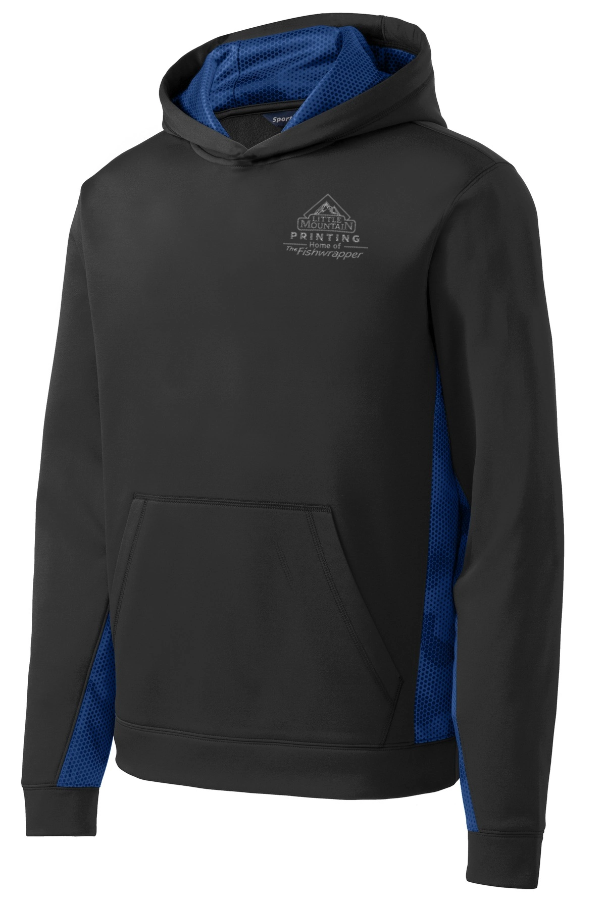Variant Image for YST239 - Sport-Tek® Youth Sport-Wick® CamoHex Fleece Colorblock Hooded Pullover - LMP - 1 Color - Two Tone - Website Little Mountain Printing