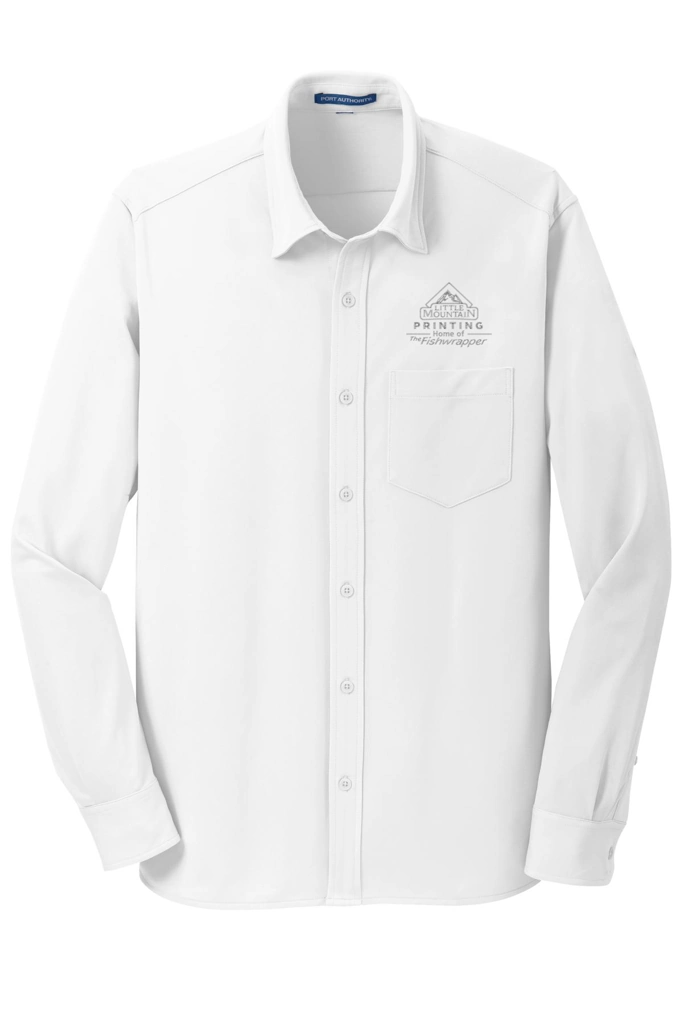 Variant Image for K570 - Port Authority® Dimension Knit Dress Shirt. - LMP - 1 Color - Two Tone - Website Little Mountain Printing