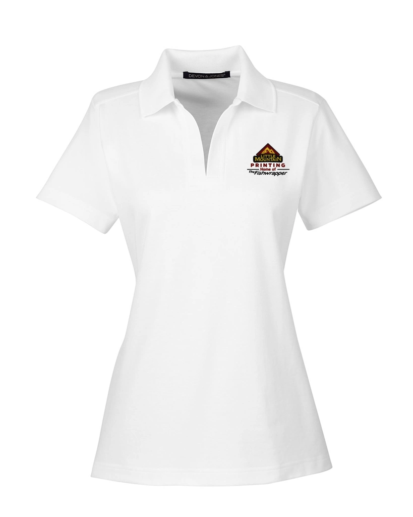 Variant Image for DG20W  - Devon & Jones CrownLux Performance® Ladies' Plaited Polo - LMP - 3 Color - Maroon,Black,Gold - Website Little Mountain Printing