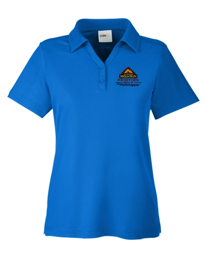 Variant Image for CE112W  - CORE365 Ladies' Fusion ChromaSoft™ Pique Polo - LMP - 3 Color - Maroon,Black,Gold - Website Little Mountain Printing