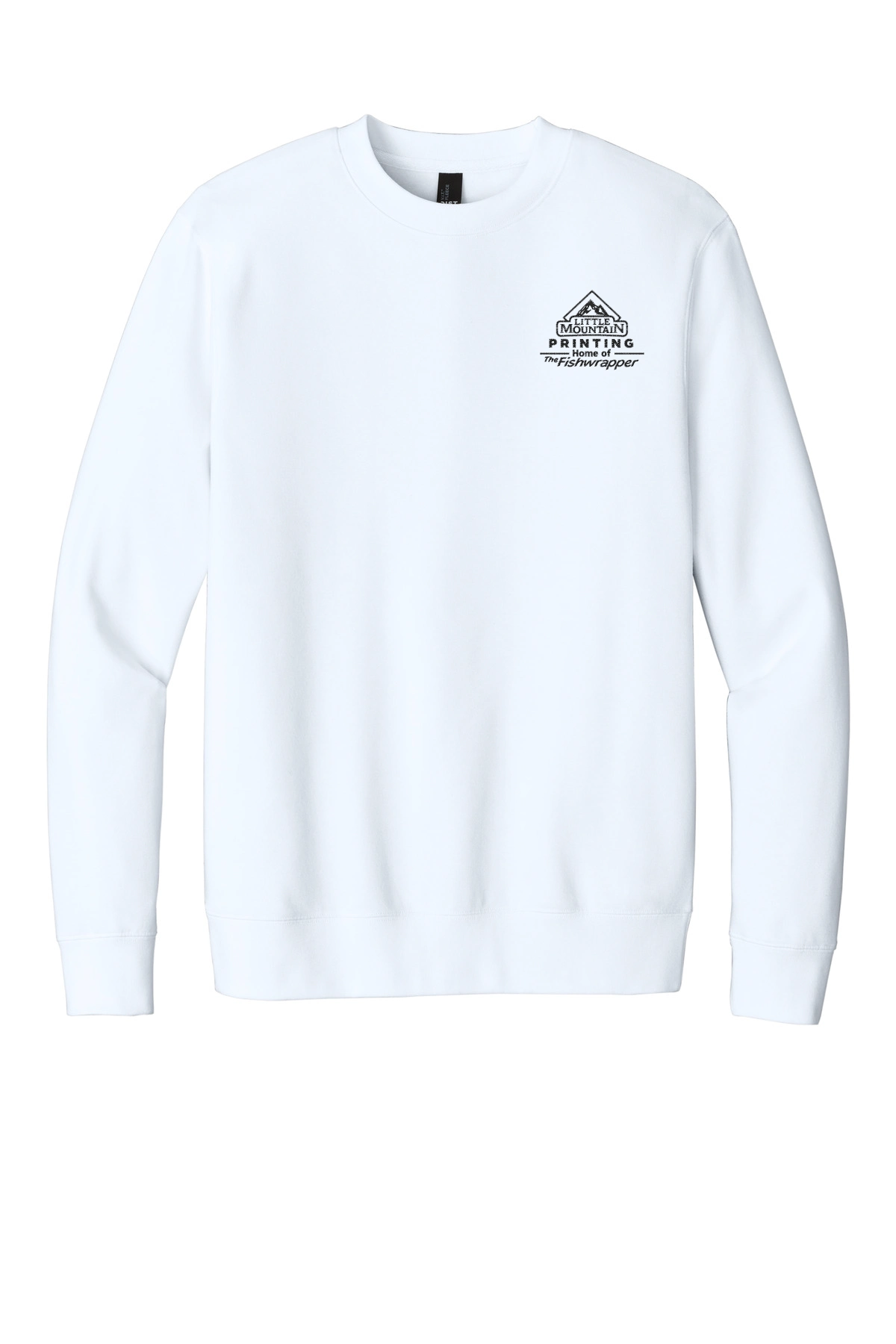 Variant Image for DT6104 - District® V.I.T.™Fleece Crew - LMP - 1 Color - Black - Website Little Mountain Printing