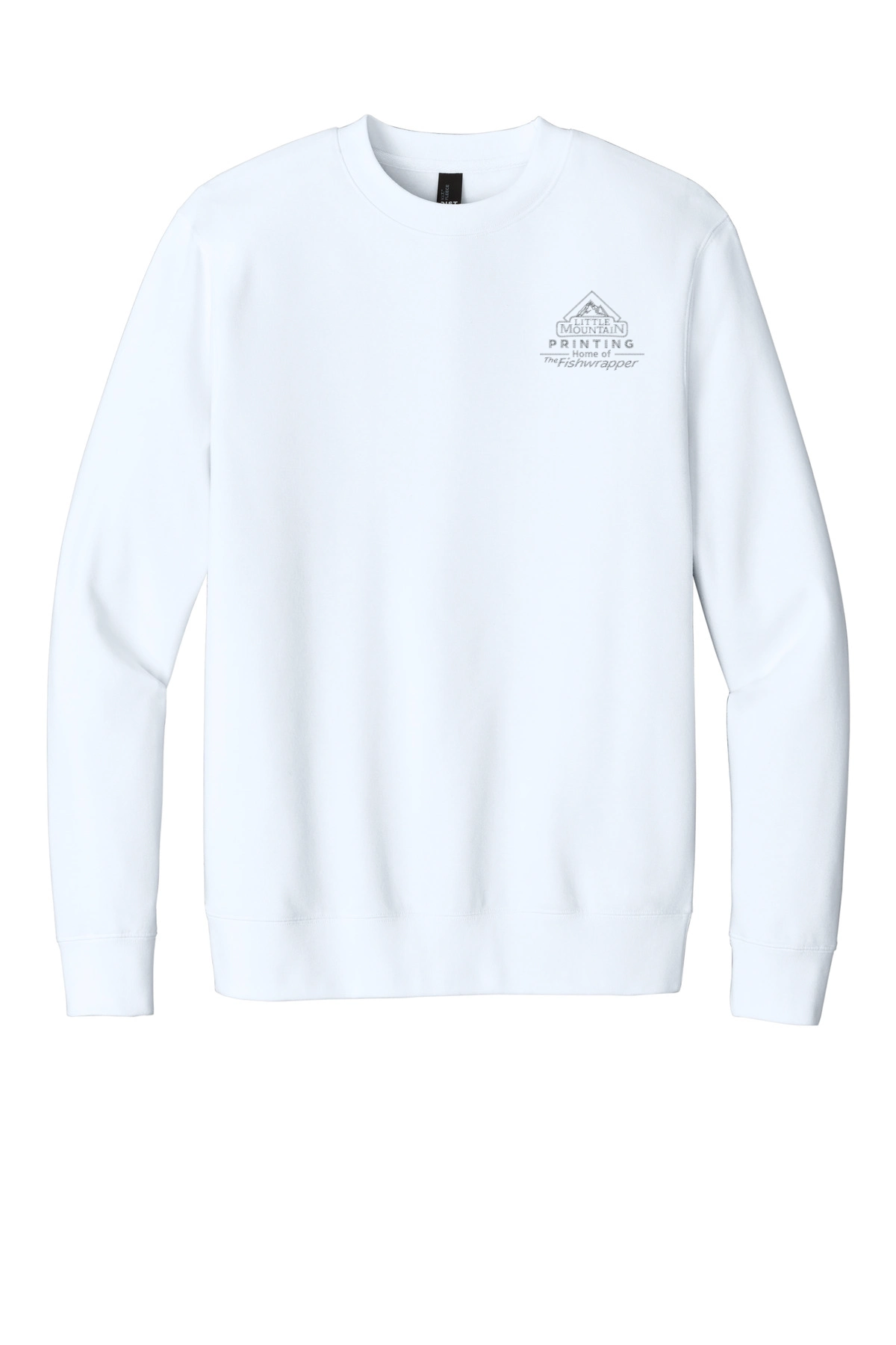 Variant Image for DT6104 - District® V.I.T.™Fleece Crew - LMP - 1 Color - Two Tone - Website Little Mountain Printing