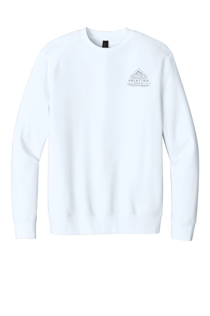 Variant Image for DT6104 - District® V.I.T.™Fleece Crew - LMP - 1 Color - Two Tone - Website Little Mountain Printing