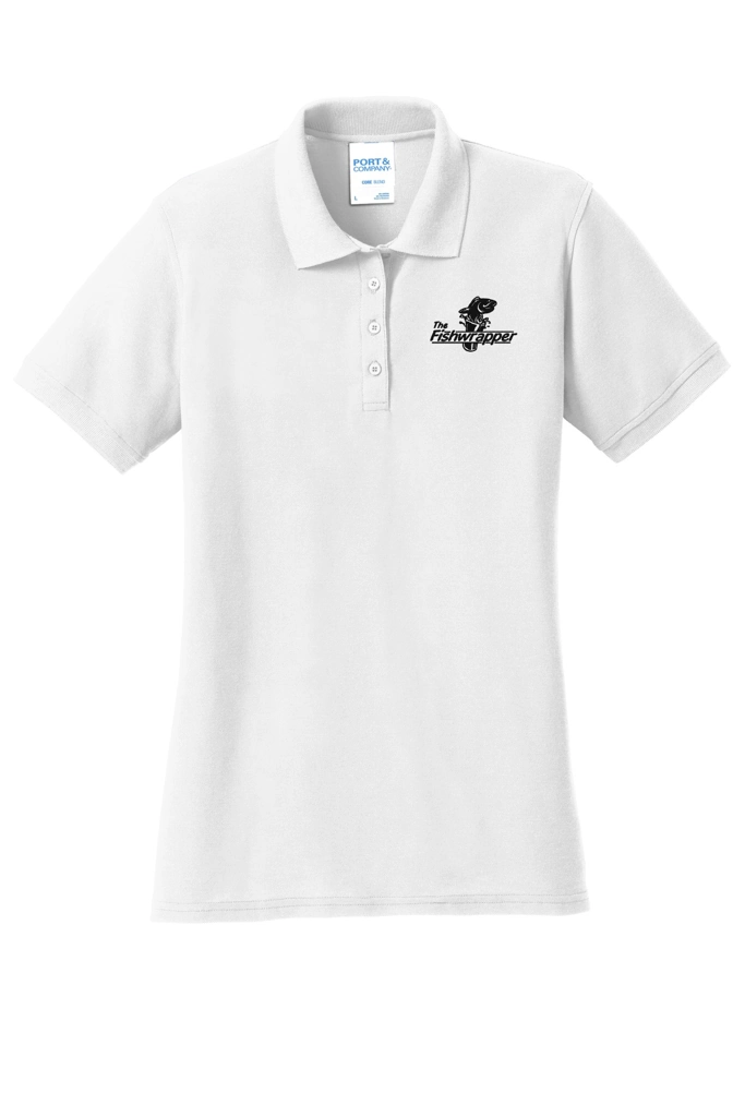 Variant Image for LKP155 - Port & Company® Women's Core Blend Pique Polo - FW - 1 Color Black - Website Little Mountain Printing