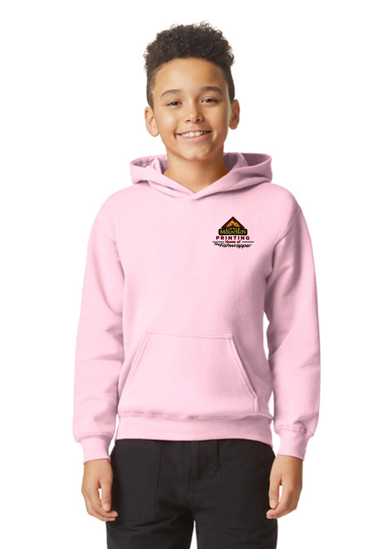 Variant Image for SF500B - Gildan® Youth Softstyle® Midweight Fleece Hoodie - LMP - 3 Color - Maroon,Black,Gold - Website Little Mountain Printing