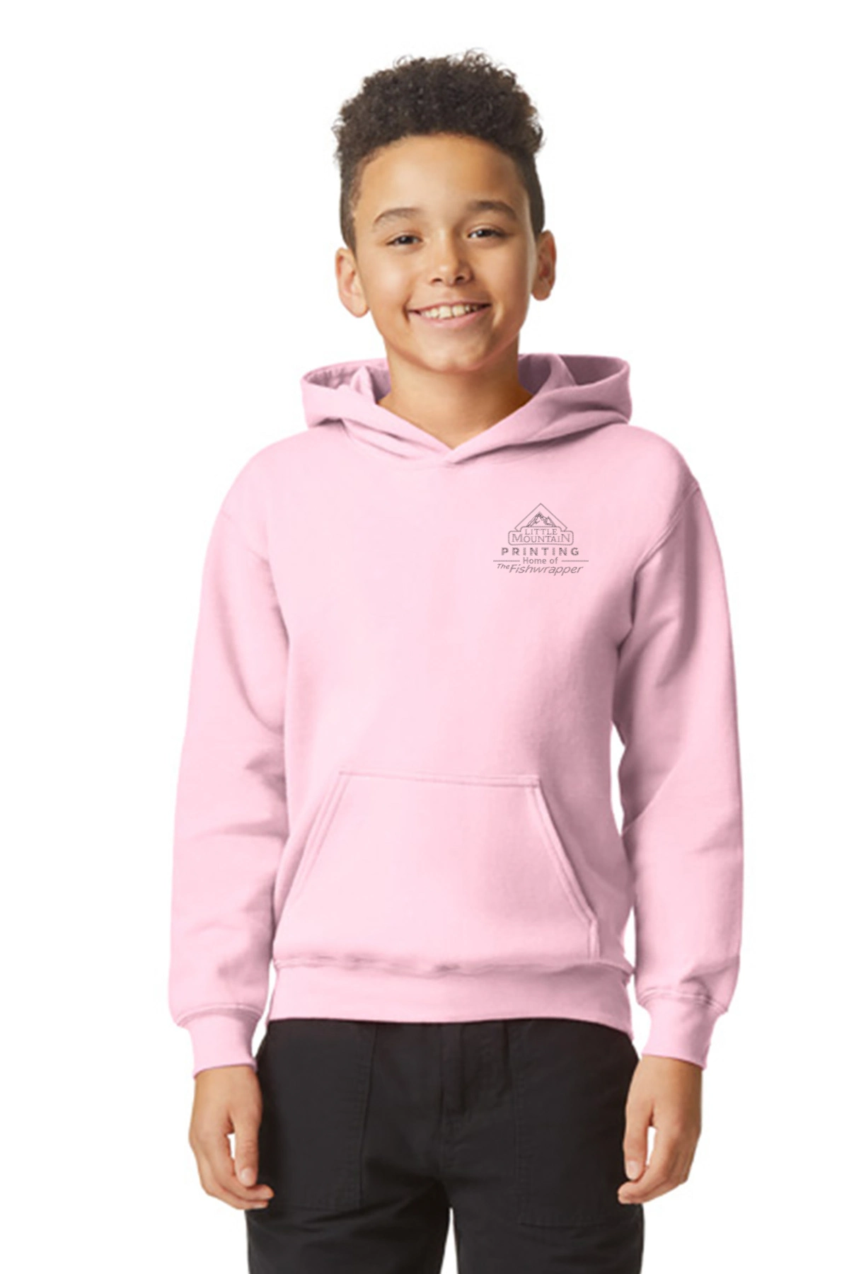 Variant Image for SF500B - Gildan® Youth Softstyle® Midweight Fleece Hoodie - LMP - 1 Color - Two Tone - Website Little Mountain Printing