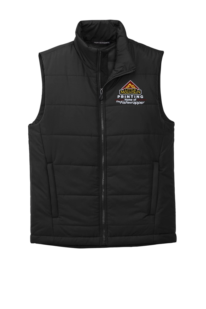 Variant Image for J853 - Port Authority® Puffer Vest - LMP - 3 Color - Maroon,White,Gold - Website Little Mountain Printing