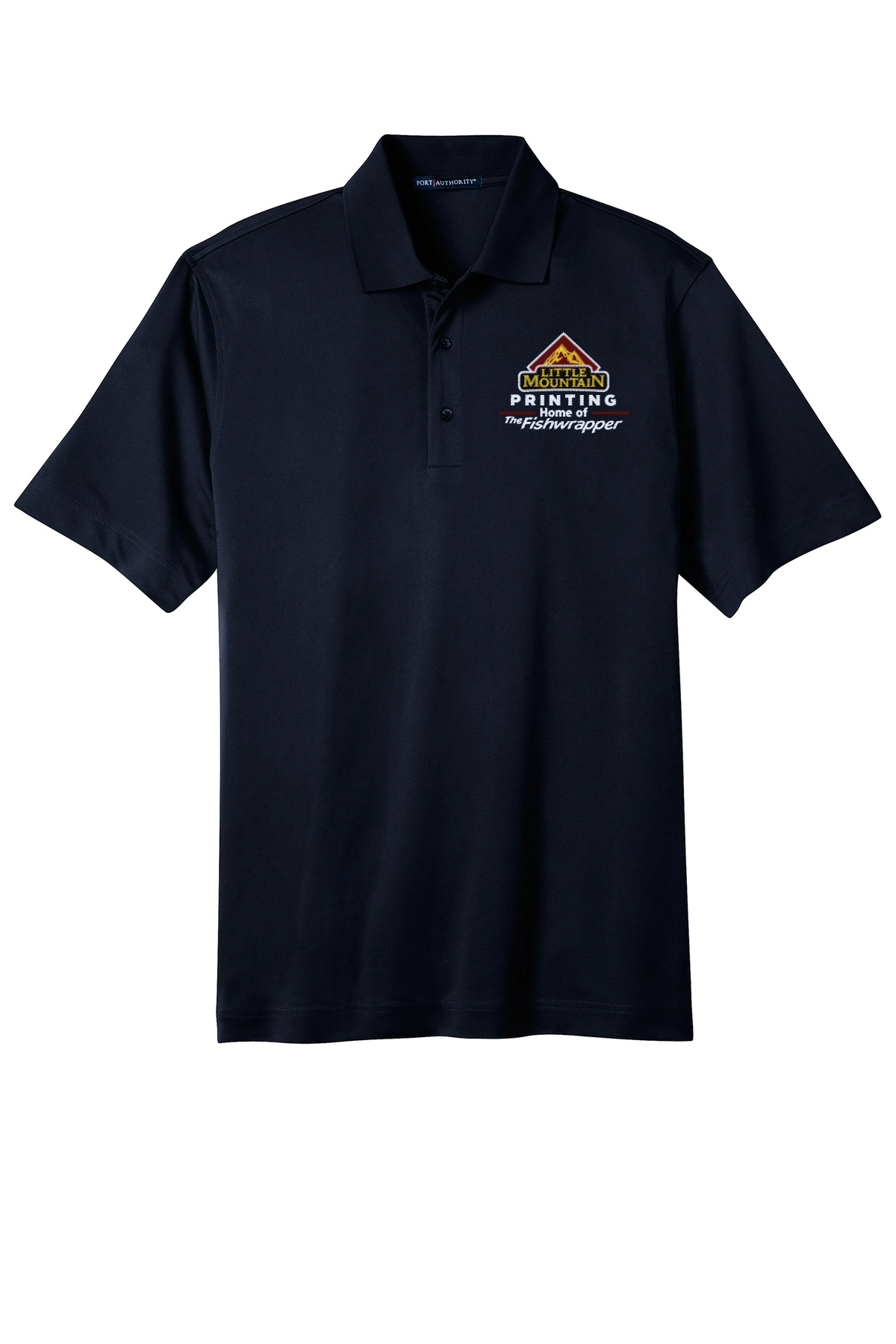 Variant Image for TLK527 - Port Authority® Tall Tech Pique Polo - LMP - 3 Color - Maroon,White,Gold - Website Little Mountain Printing