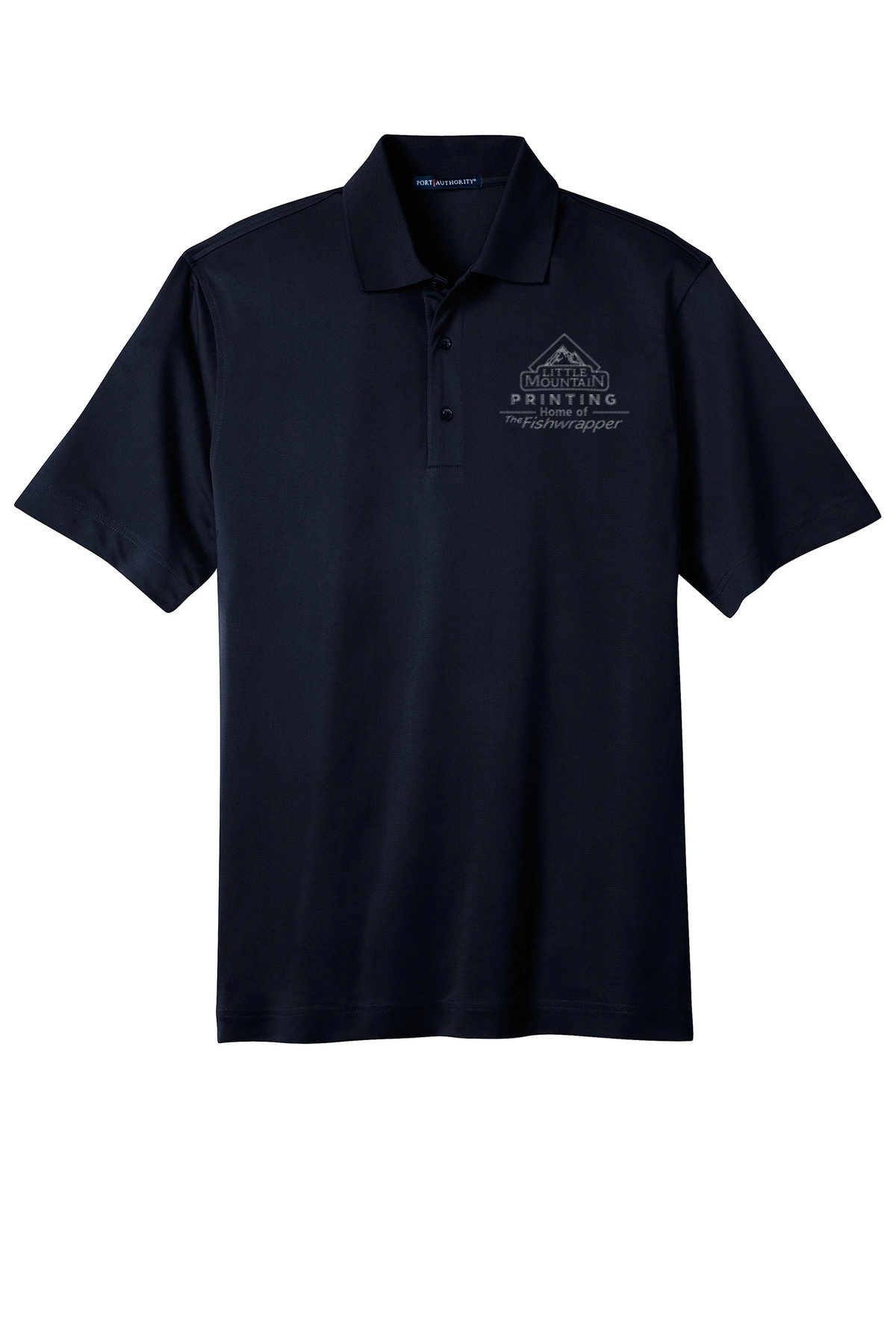 Variant Image for TLK527 - Port Authority® Tall Tech Pique Polo - LMP - 1 Color - Tone on Tone - Website Little Mountain Printing
