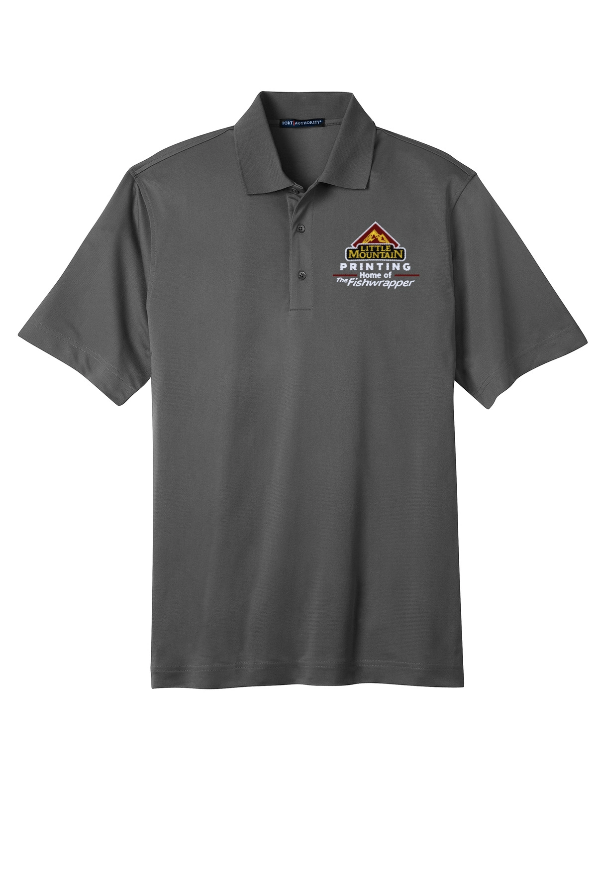 Variant Image for TLK527 - Port Authority® Tall Tech Pique Polo - LMP - 3 Color - Maroon,White,Gold - Website Little Mountain Printing