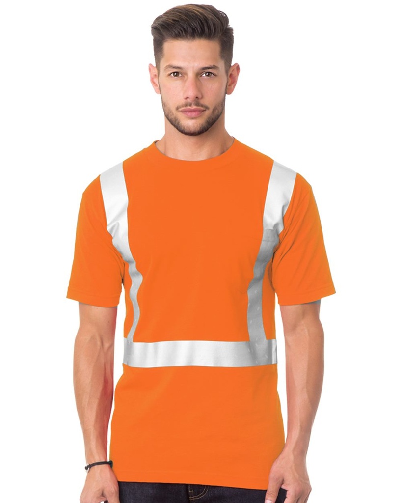3772 - Bayside Unisex USA-Made 50/50 High Visibility Pocket T-Shirt